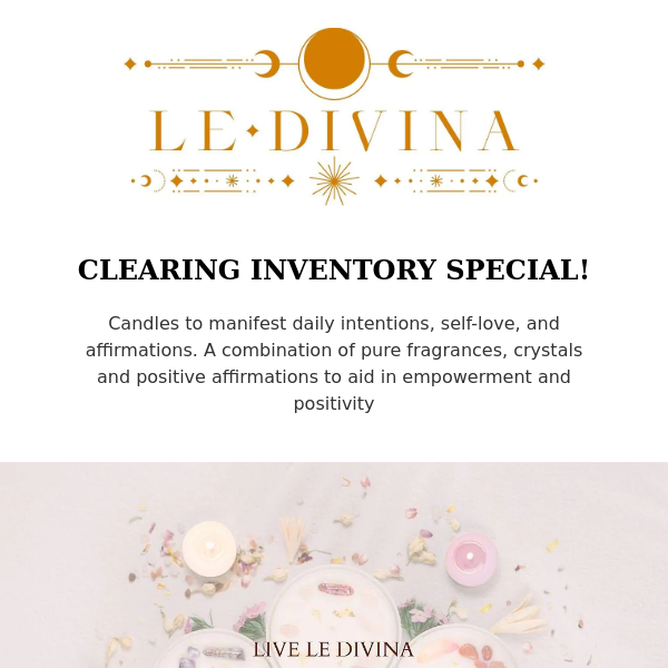 Last Call Clearing Inventory Special!
