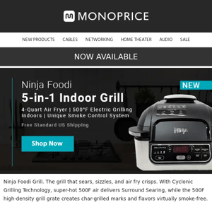 NOW AVAILABLE | Ninja Foodi Indoor Grill $149.99, Tile Slim $8.99, LG 43" NanoCell TV $329.99