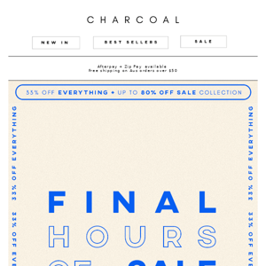 FINAL HOURS ⚡️ 33% OFF EVERYTHING