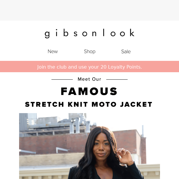Meet Our Famous Stretch Knit Moto Jacket