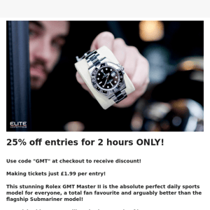 Cheapest Rolex in History? 25% off for 2 hours ONLY!