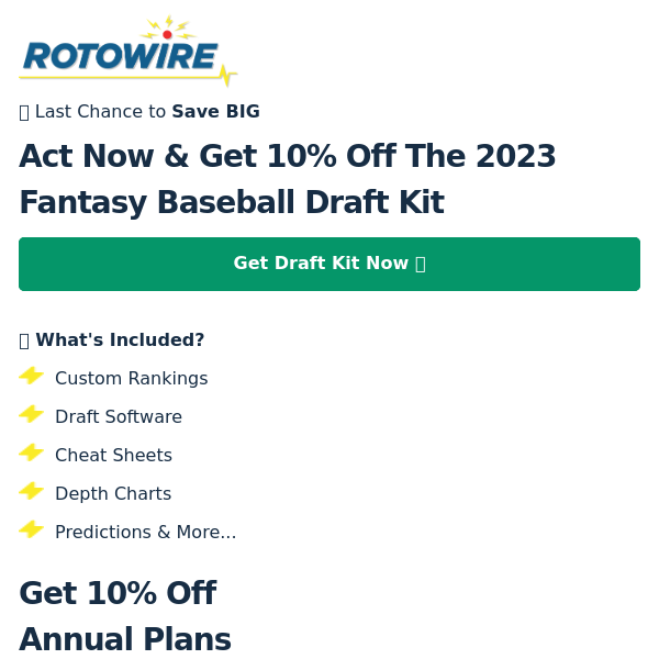 2023 Fantasy Baseball Draft Kit - Rankings & Sleepers