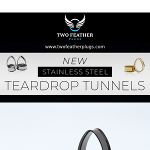 GOLD, BLACK and SILVER Teardrop Tunnels