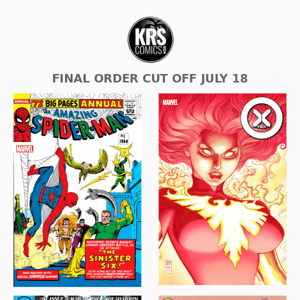 💥SEE WHAT'S HOT FOR THIS WEEK'S FOC 7/18!  PRE-ORDER NOW AND SAVE!
