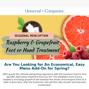 Try This Economical Menu Enhancement for Spring!