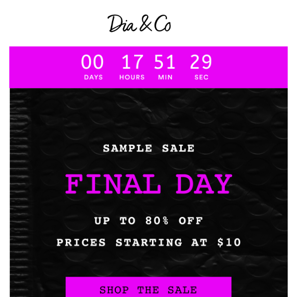 FINAL DAY: Designer Styles Up to 80% OFF