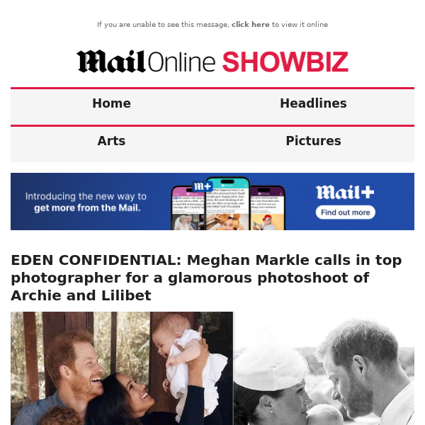 EDEN CONFIDENTIAL: Meghan Markle calls in top photographer for a glamorous photoshoot of Archie and Lilibet