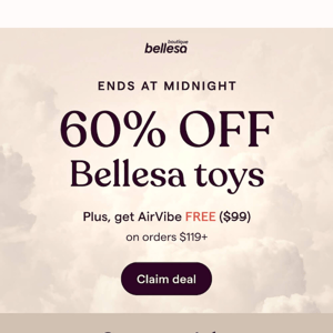 60% off Bellesa + AirVibe for FREE 🚨