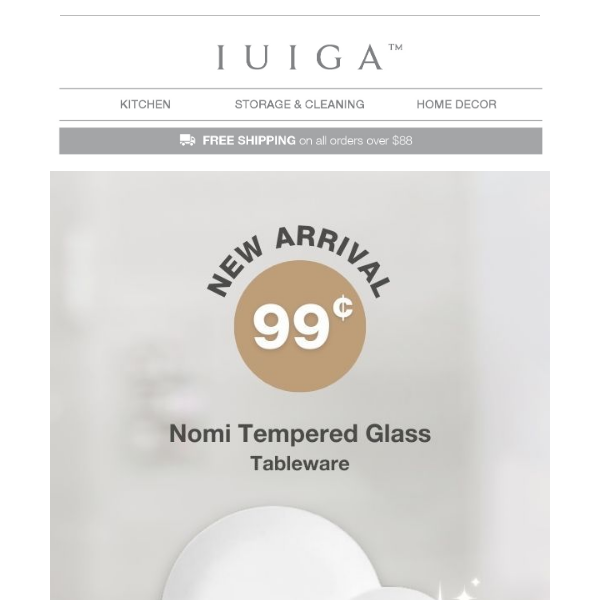 NEW: Nomi Tempered Glass Tableware for just $0.99 Only? 👀