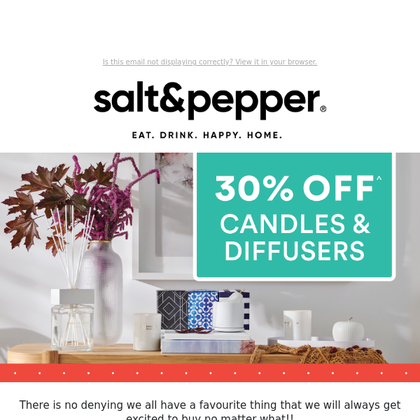 30% OFF all Home Fragrance