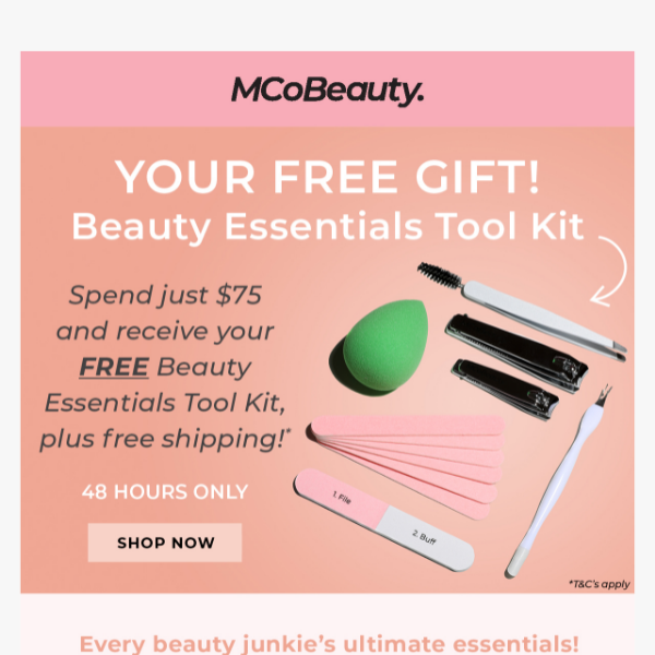 Your FREE Beauty Essentials Tool Kit