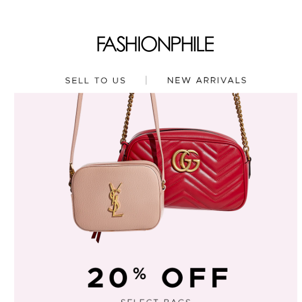 20% OFF Select Bags