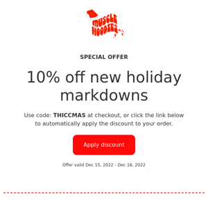 🚨extra 10% off new holiday gym markdowns! 🚨