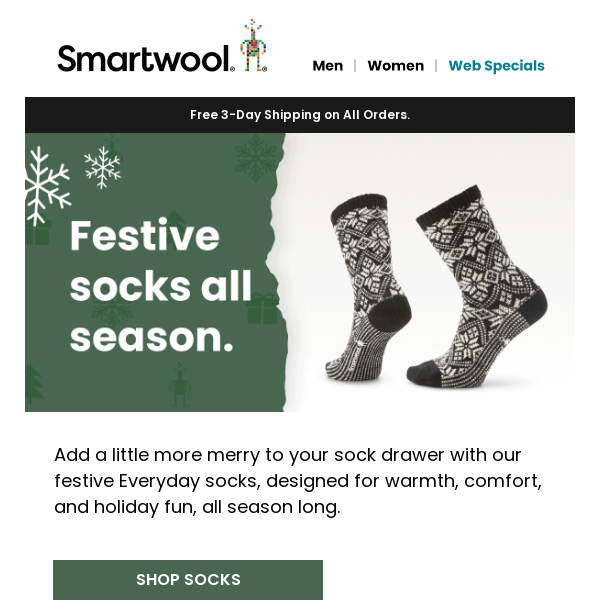 Spread cheer with festive socks
