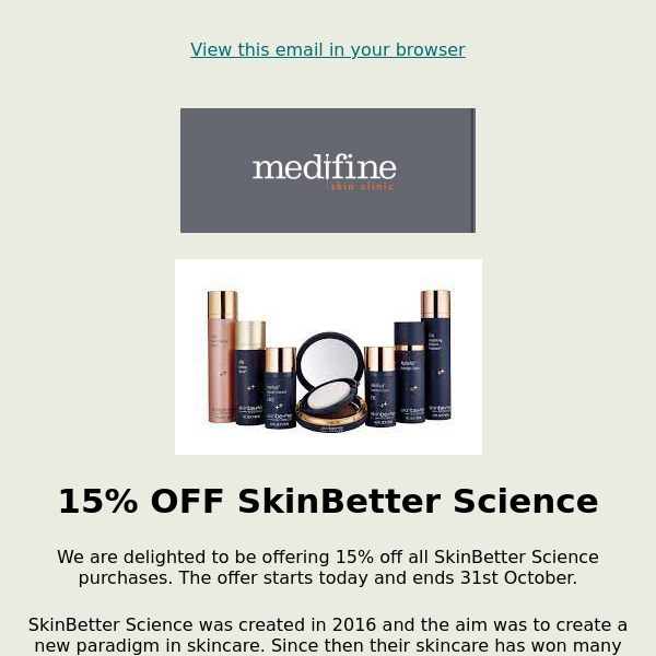 15% OFF Skinbetter Science