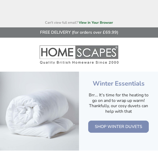 Must-Have Winter Essentials from Homescapes ❄️