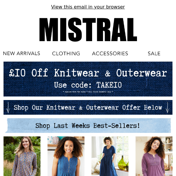 £10 Off Knitwear & Outerwear! ✨