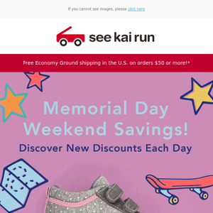 Memorial Day Savings - 20% Off Select Sneakers!