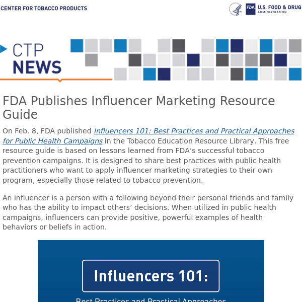FDA Publishes Influencer Marketing Resource Guide