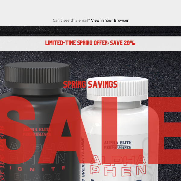 20% off! Ready for a fresh start this Spring? Alpha Phen has got you covered!