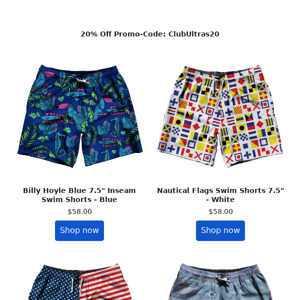 Swim Shorts by Ultras |  20% Off Sale