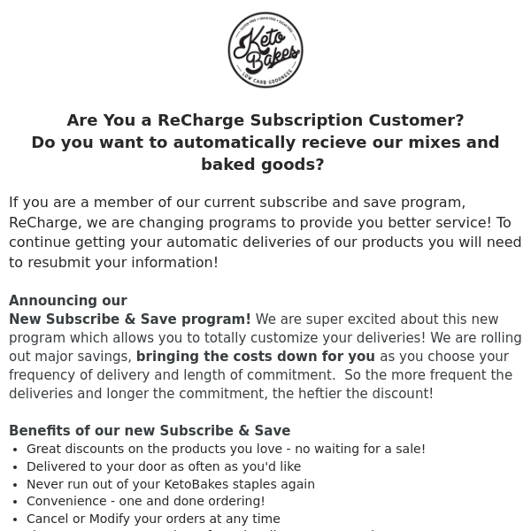News About Your Automatic Subscription
