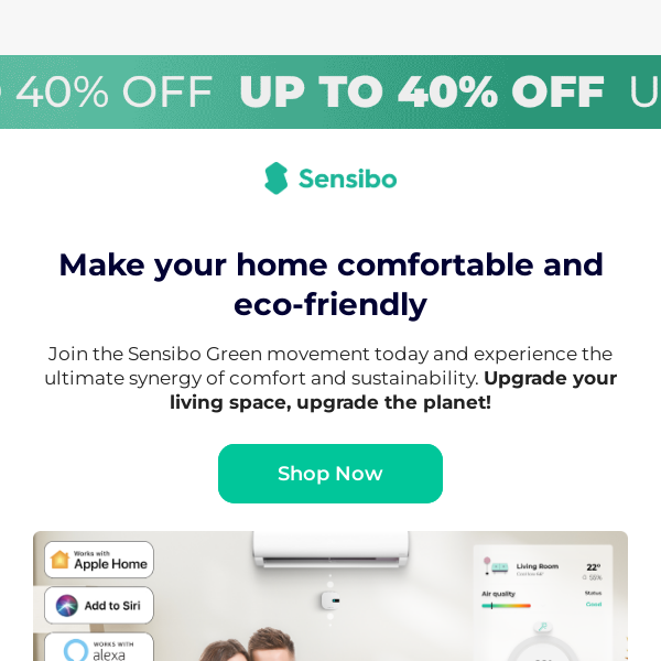 Save Money & Reduce Waste! Get Up to 40% Off Sensibo Today 🍃