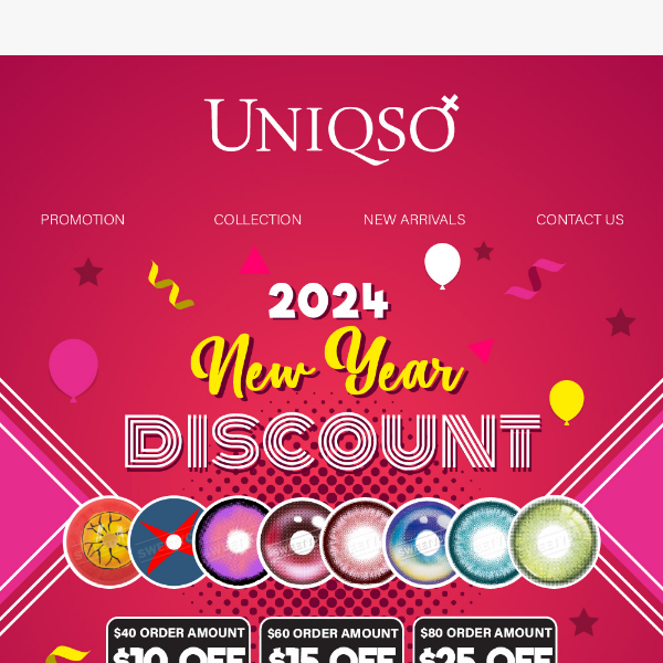 🎉 Step into the New Year with style! 🌟 Enjoy exclusive discounts on cosplay and cosmetic contact lenses!!✨