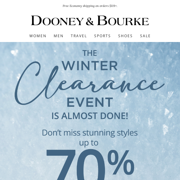 Last Chance For Winter Clearance!