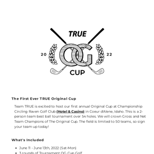 Sign Up for TRUE's First Tournament 🏆