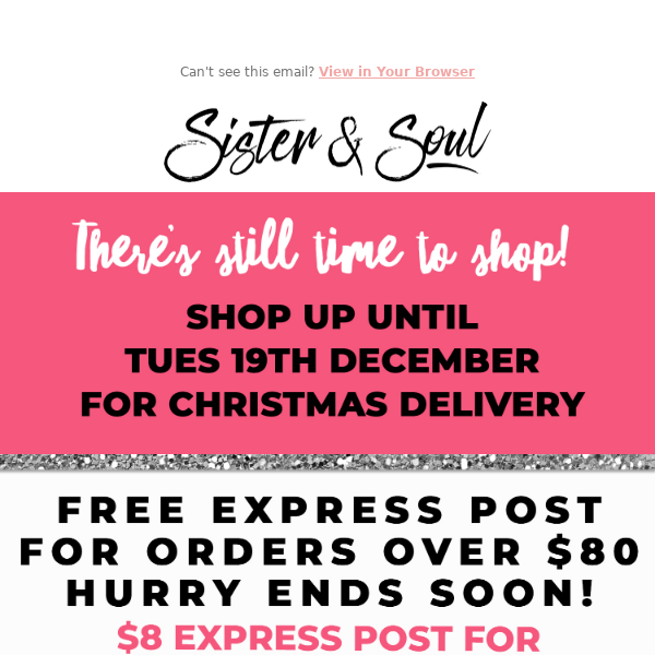 There's Still Time To Shop! 🎁  SHOP NOW