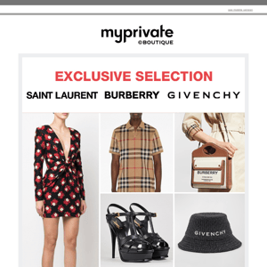 ⚡ Exclusive Selection: Saint Laurent, Burberry, Givenchy...