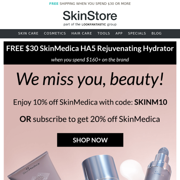 Exclusive offer for you: 10% off SkinMedica❤️
