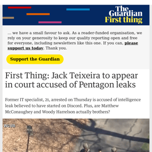 Jack Teixeira to appear in court accused of Pentagon leaks | First Thing
