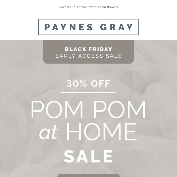 🚨 Black Friday Early Access // POM POM AT HOME