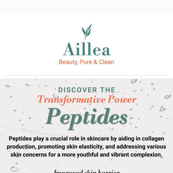 Discover The Transformative Power of Peptides 💦