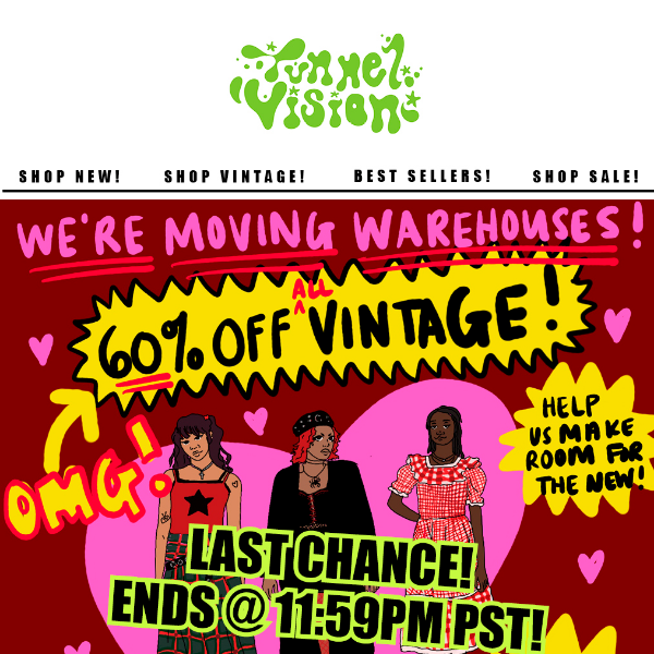 LAST CHANCE FOR 60% OFF! AHHH!