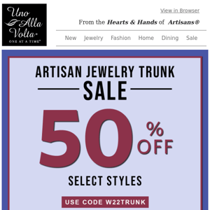 Jewelry Trunk Sale Is Almost Gone