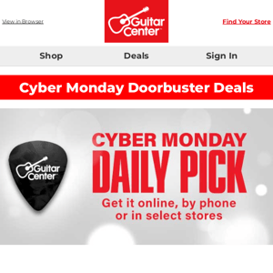 Today’s Daily Pick … Cyber Monday style