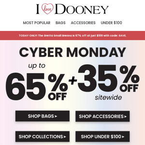 Up to 70% Off! Cyber Monday Doorbusters & More...