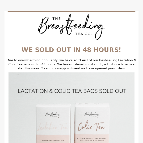 We SOLD OUT in 48 Hours! 😱