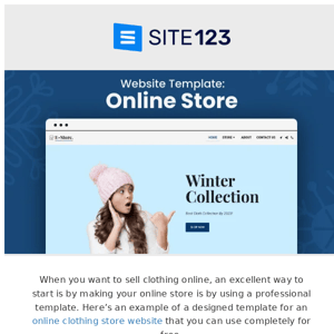 A Designed Template For an Online Clothing Store