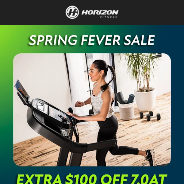 🌸 Spring Fever Sale: $100 Off Top Rated 7.0AT Treadmill!