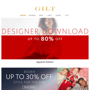 ON NOW: Up to 80% Off Designer Apparel