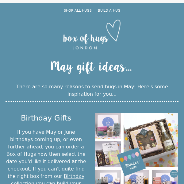 A Hug In A Box For Every Occasion In May