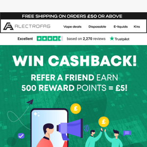Alectrofag, Win Cashback🤑 - Refer a Friend Earn 500 Reward Points = £5!🔥