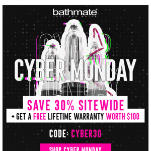 Cyber Monday is ON