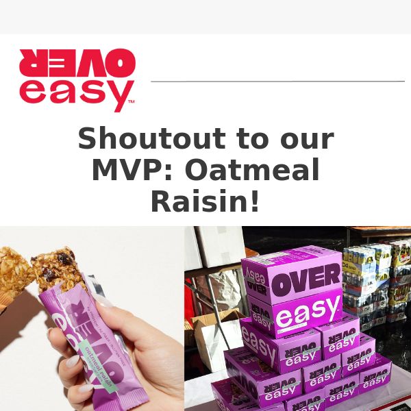 Oatmeal Raisin Minis and Full Size Bars for MVP 🚨