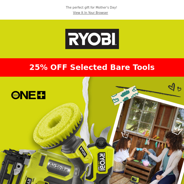 Need a last minute Mother’s Day Present? 😍 We can help with 25% OFF selected tools!