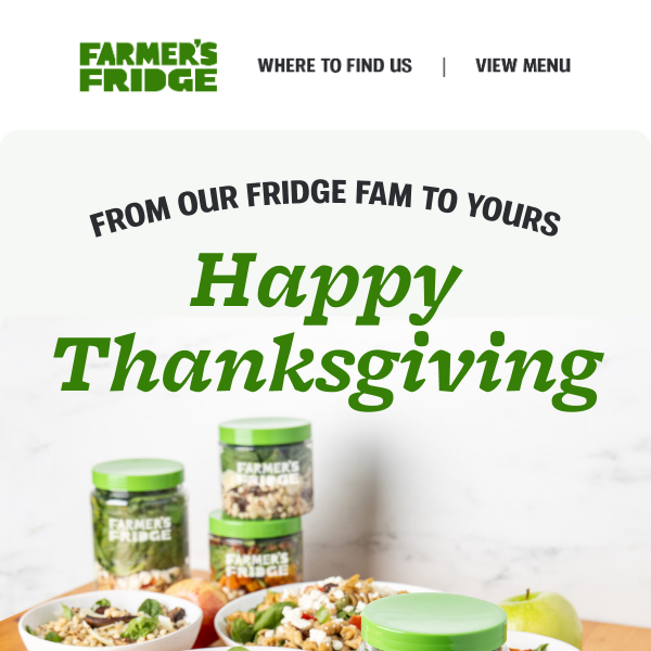 Happy Thanksgiving, Fridge Fam 💚